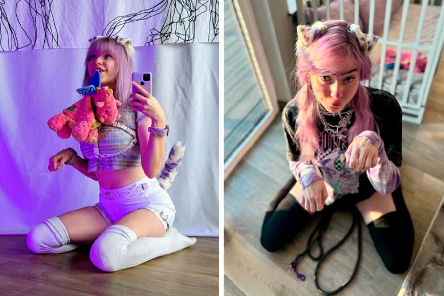 La influencer se autorreconoce como perro y vive como tal.
