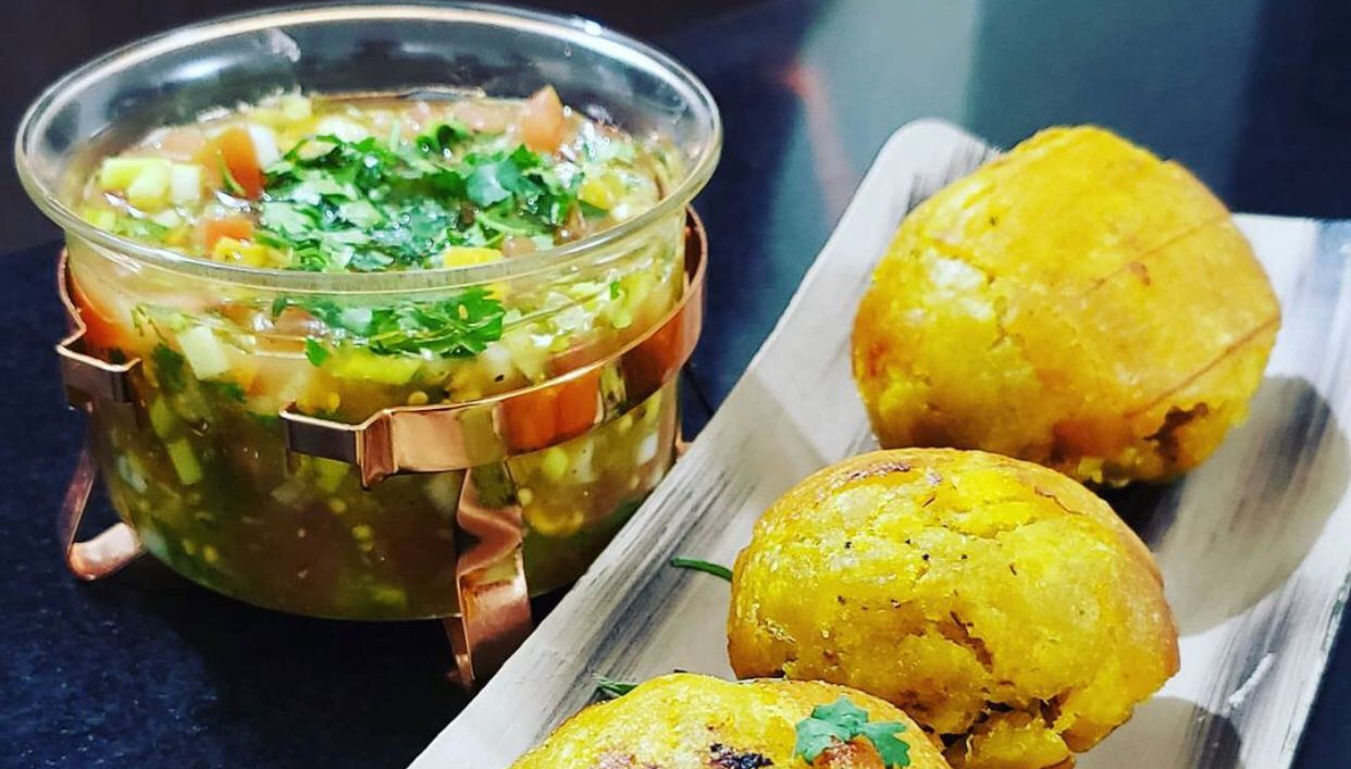Marranitas con ají de lulo