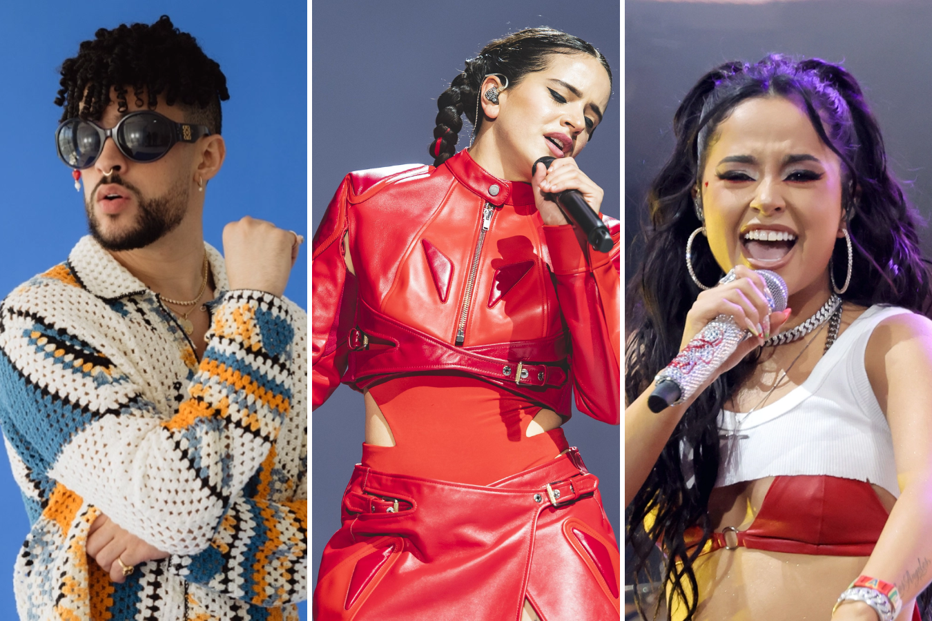 Bad Bunny, Rosalía y Becky G.