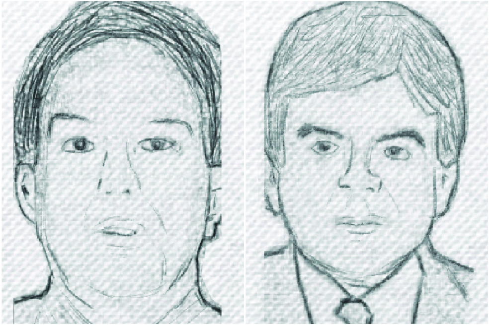 Retratos de Armando Gómez España (izq.) y Fabio Younes Arboleda , reseñados por la justicia estadounidense. / Archivo Particular