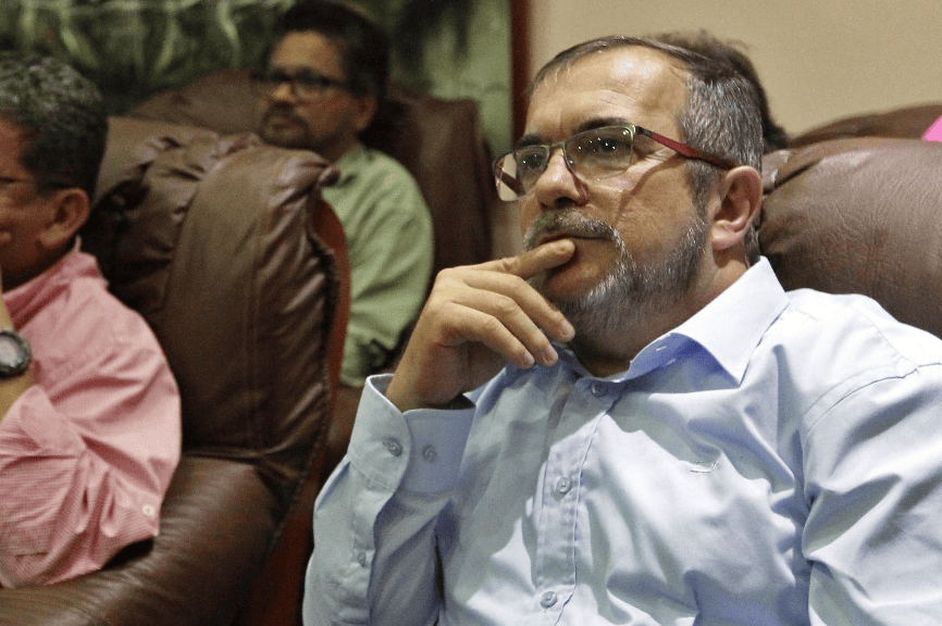 Rodrigo Londoño, miembro del Consejo Político Nacional de la FARC. / AFP