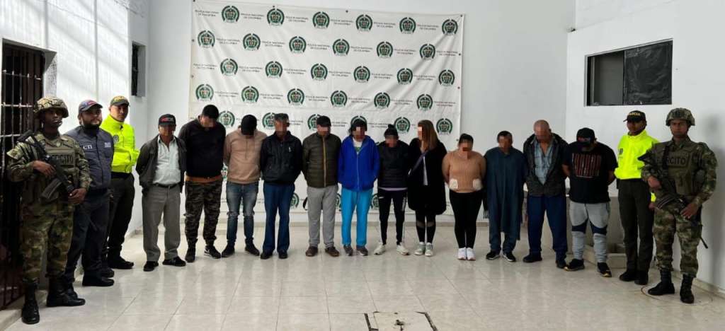Siete de ellos se presentaron voluntariamente a las autoridades./ Cortesía Policía.
