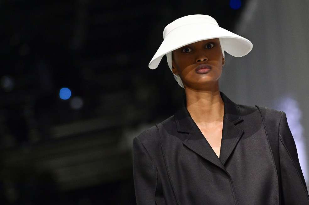 Modelo en las pasarelas de Milán Fashion Week