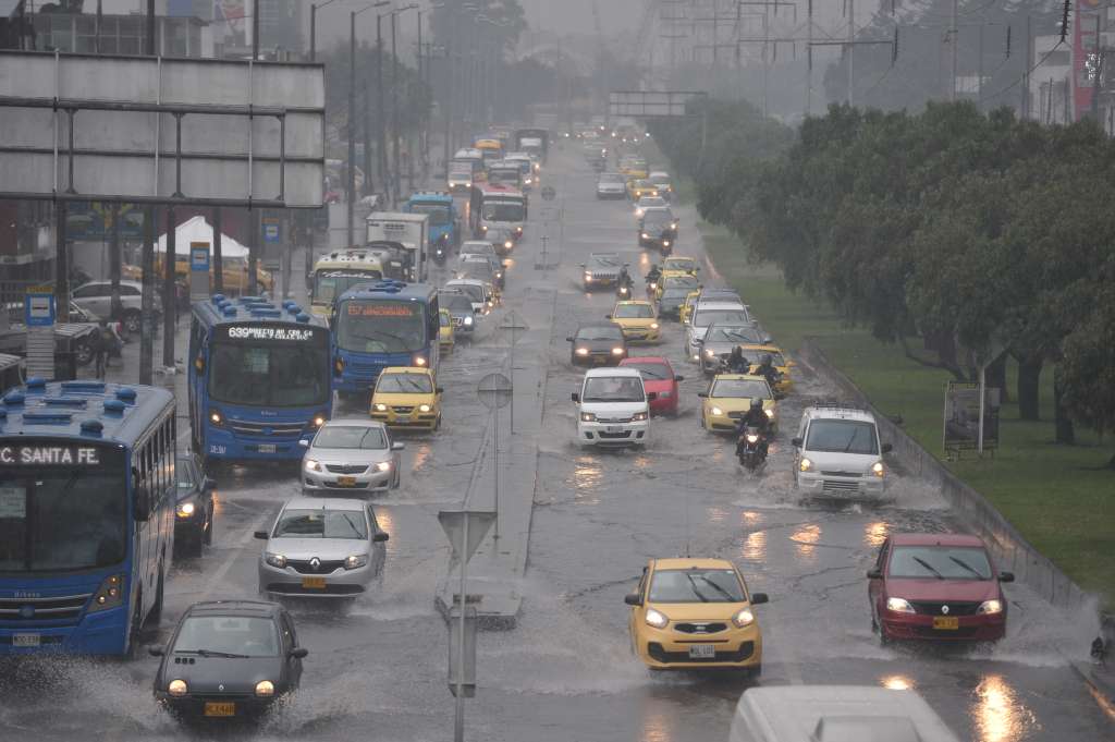 Temporada de lluvias en Bogotá.