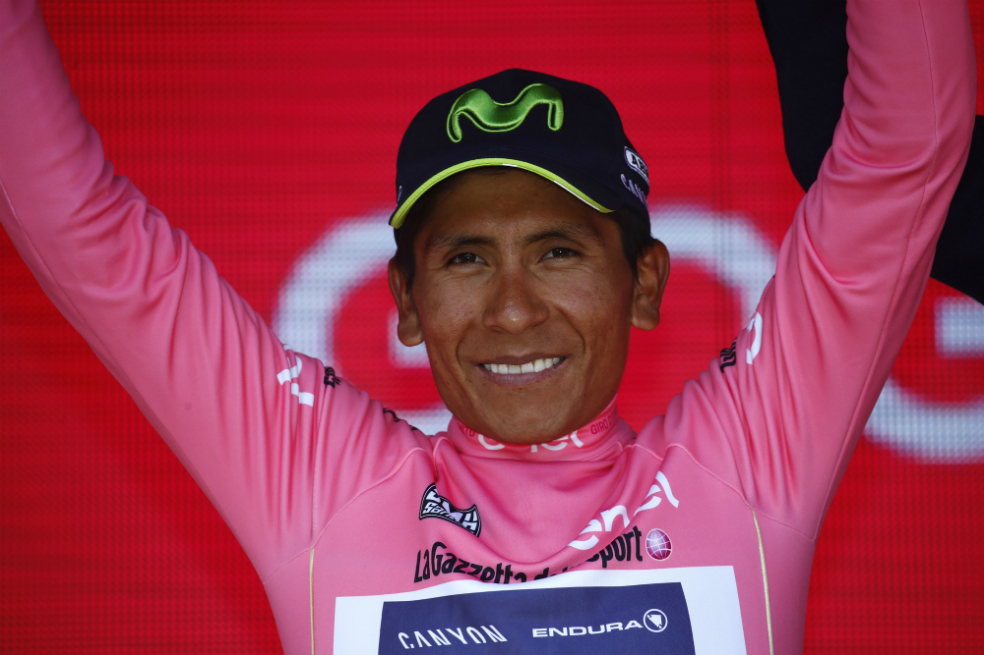 Nairo Quintana, líder del Giro. / AFP