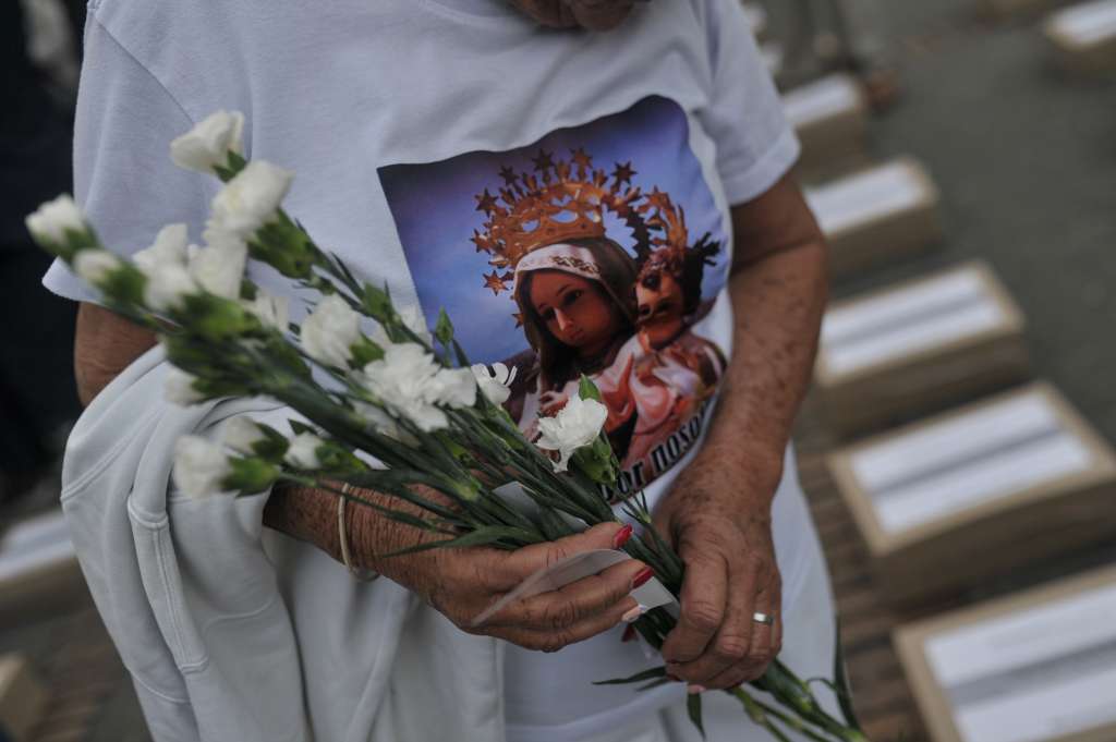 Protesta en contra del asesinato de lideres sociales y firmantes de paz.
