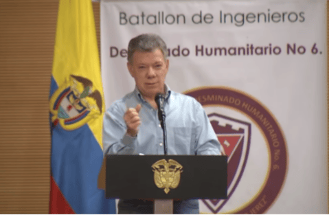 36 municipios fueron declarados libres de minas antipersona
