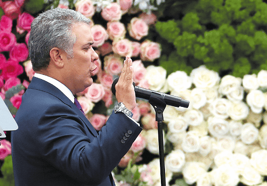 Iván Duque toma juramento como presidente de Colombia 2018-2022. / EFE