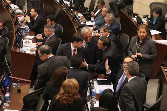 El ministro en medio de la discusión de la reforma en el Congreso. / Ministerio del Interior