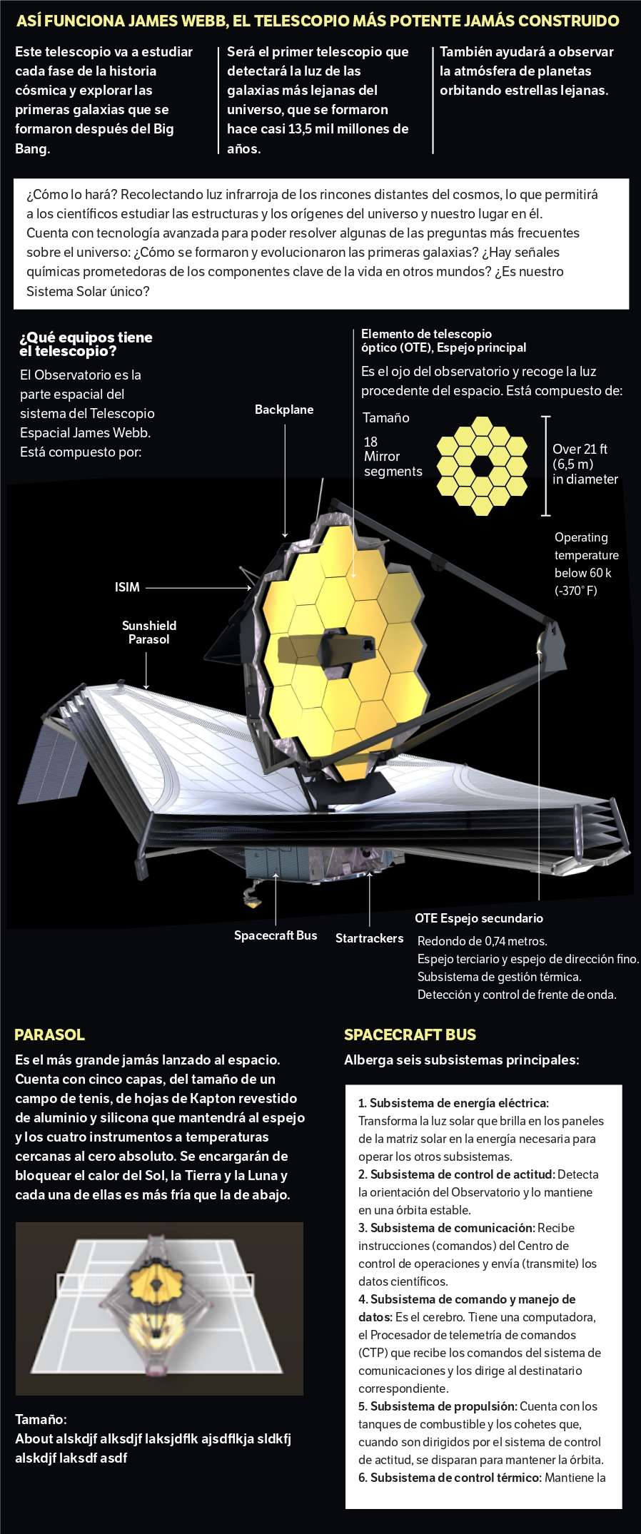 Una de las características del telescopio espacial James Webb, el mayor y más potente jamás construido, es su capacidad para detectar el infrarrojo.