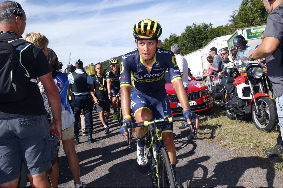 El colombiano Esteban Chaves, durante la Vuelta a España 2017. / @OricaScott
