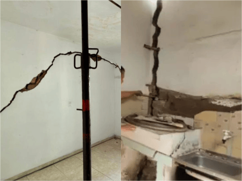 Por aparición de grietas evacuaron el barrio Kennedy en Bucaramanga