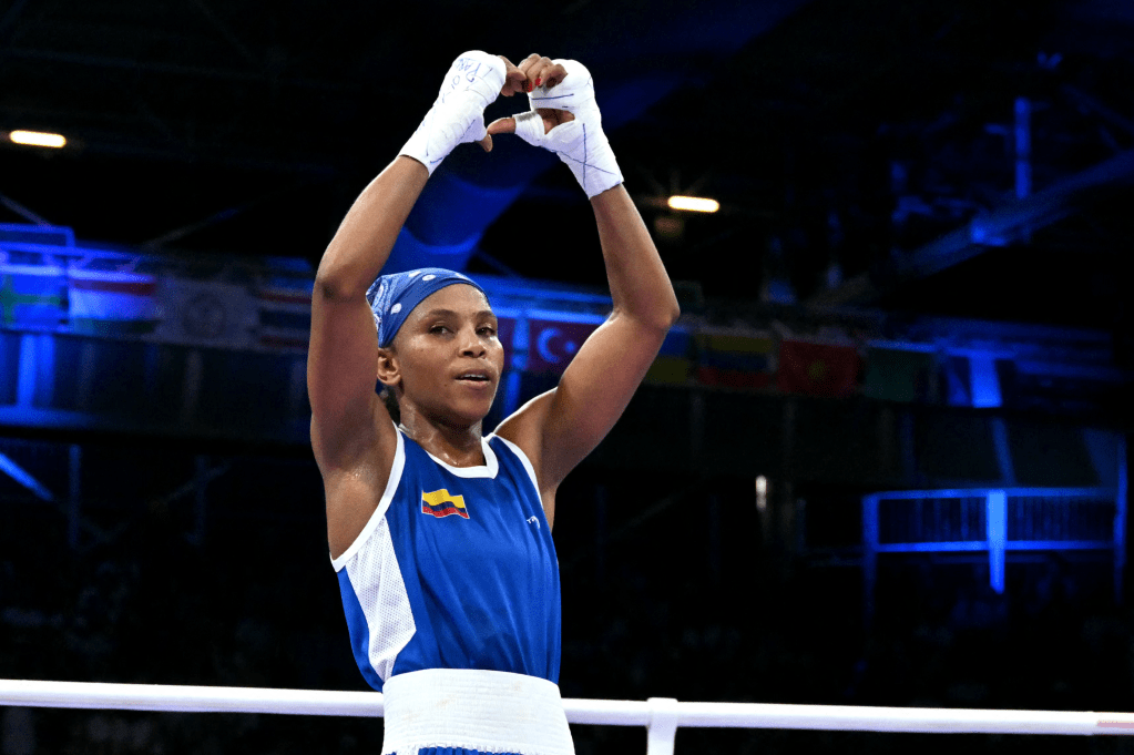 Ingrit Valencia, boxeadora colombiana en París 2024.