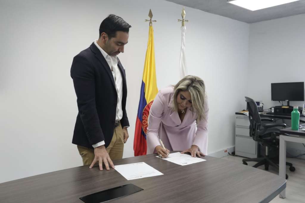 María Carolina Carrillo, exsecretaria general del ICETEX, en la toma de posesión de su cargo.