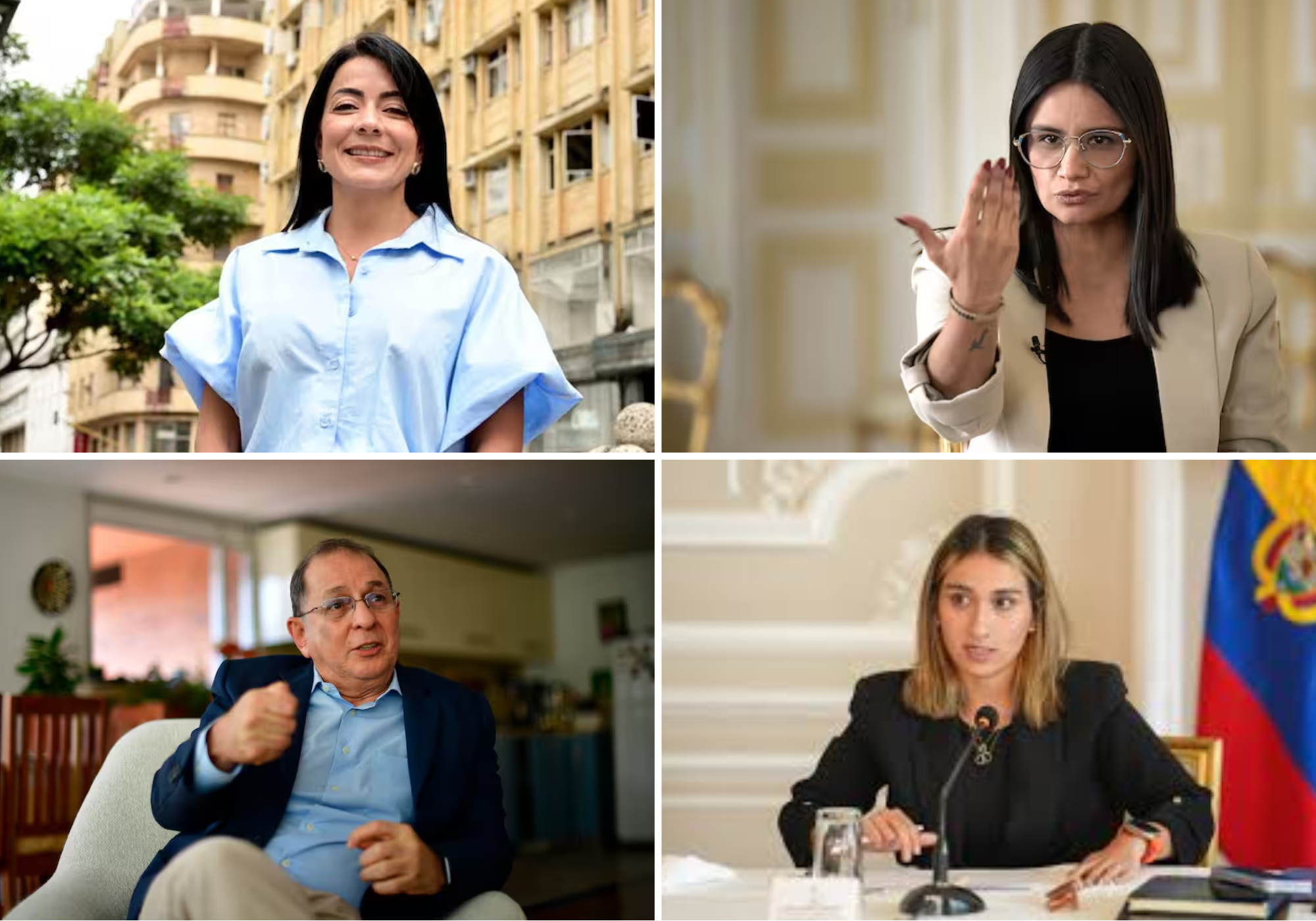 Nhora Mondragón, directora del Dapre y los exdapre: Angie Rodríguez, Jorge Rojas y Laura Sarabia.