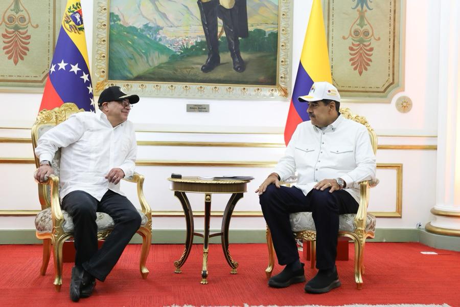 Presidentes de Colombia, Gustavo Petro, y de Venezuela, Nicolás Maduro.
