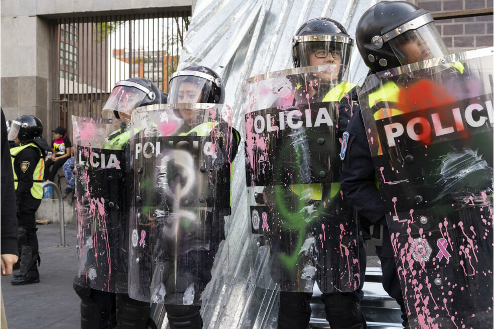 Imagen de Miriam Tombino sobre una de los momentos que se vivieron en Ciudad de México durante las manifestaciones del 8 de marzo. / Miriam Tombino