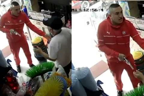 Sujeto quedó grabado, pistola en mano, mientras cometía un atraco en Bogotá