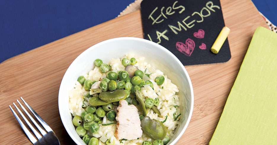 Receta para mamá: Risotto con pollo y vegetales