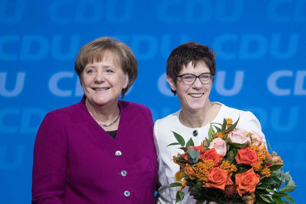Annegret Kramp-Karrenbauer la nueva secretaria del partido de Merkel. / AFP