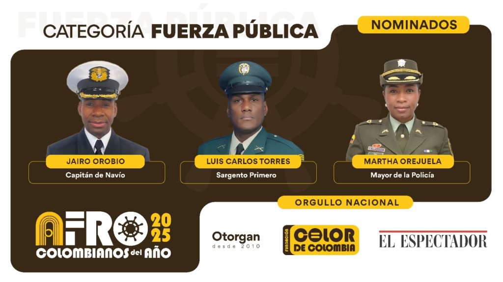 Nominados en la categoría Fuerza Pública.