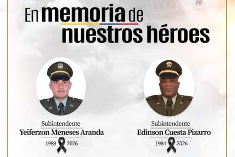 Mueren dos policías en Tolima tras ataque atribuido a disidencias de alias “Iván Mordisco”