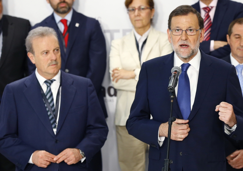 El presidente del Gobierno en funciones y del PP, Mariano Rajoy tras el debate. / EFE.