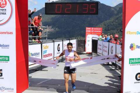 Frank Carreño y Liliana Moreno ganaron la carrera de ascenso a la Torre Colpatria