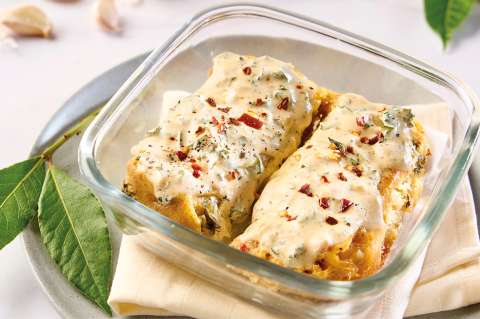 Receta de almuerzo casero fácil y delicioso: canelones de pollo