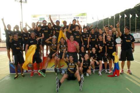 Colombia se coronó campeón del mundial de patinaje de pista