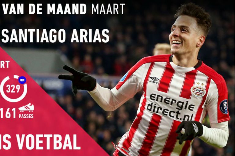 Santiago Arias, elegido jugador del mes de marzo en Holanda