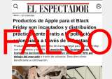 No, El Espectador no está promocionando productos Apple para el Black Friday