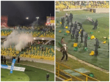 Por desmanes en partido del Real Cartagena se suspendió el partido; hubo un herido