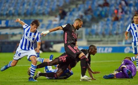 El Real Madrid comenzó la defensa del título de LaLiga con empate ante la Real Sociedad