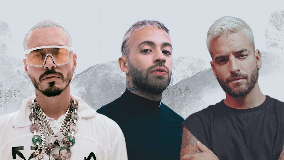 Feid está profesionalmente en la industria de la música desde 2015. En la foto está junto a sus colegas J Balvin y Maluma.