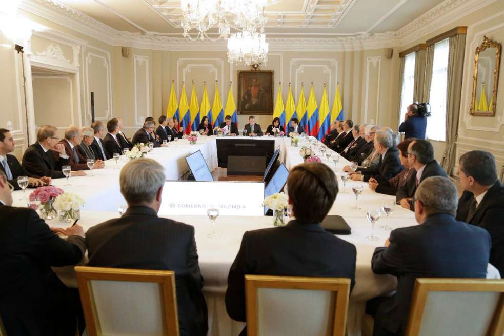 Este jueves 26 de julio el presidente Santos sostuvo reunión con el Consejo Gremial. / Ministerio de Hacienda