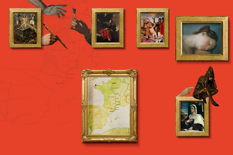 Del millón de obras que se movilizaron en Cataluña, más de cien piezas de arte románico y gótico fueron trasladadas en tres expediciones desde Olot (Cataluña) hacia una exposición en París, buscando alejarlas del riesgo de destrucción.