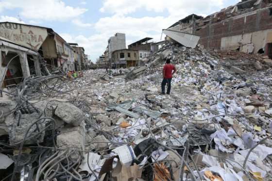 Imagen del terremoto en Ecuador. / Archivo AFP