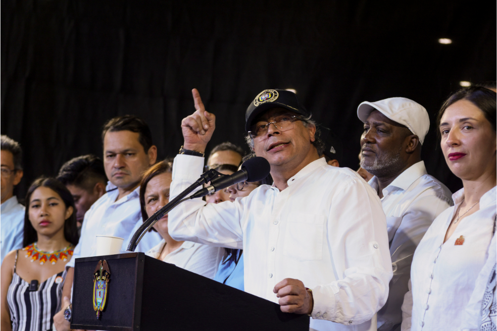 El presidente Gustavo Petro lideró hace unas semanas en Cali otra manifestación como la que este 21 de junio realiza en Medellín.