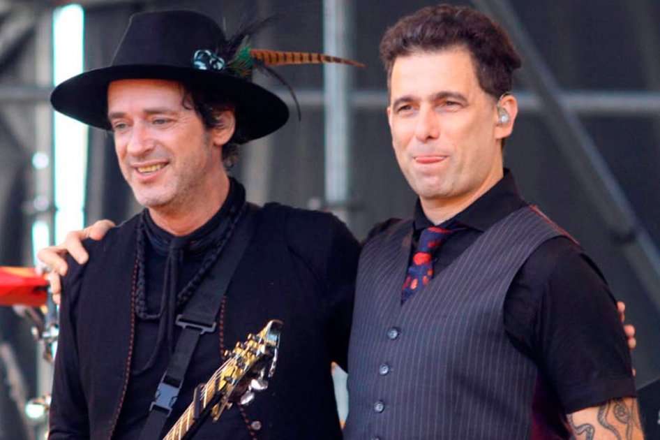 Gustavo Cerati y Andrés Calamaro en 2010.