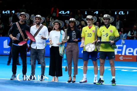 Fotos: Rafael Nadal venció a Casper Ruud en partido de exhibición en Bogotá
