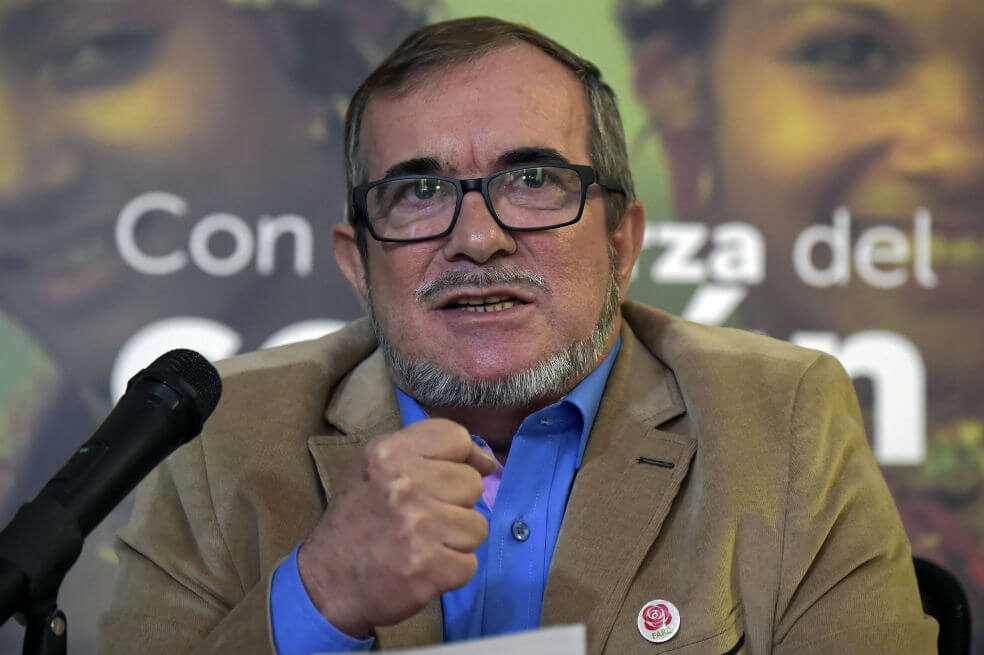 Rodrigo Londoño, más conocido como "Timochenko", líder del partido FARC. / AFP