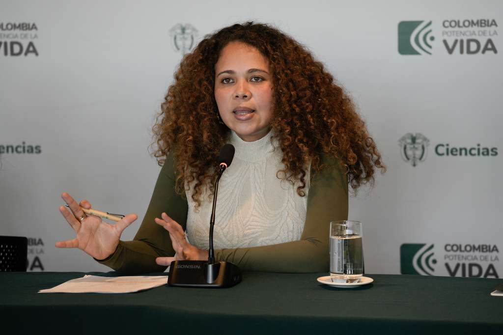 Ministra de Ciencia, Tecnología e Innovación, en el marco de una rueda de prensa que se presentó el lunes 29 de diciembre para explicar lo que pasará con los Créditos Beca de Colfuturo.
