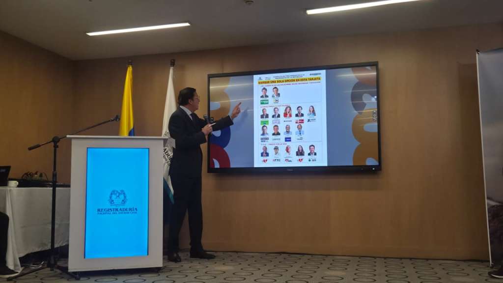 El registrador aseguró que los cambios en el tarjetón serán únicamente de forma, por lo que se mantendrán los mismos candidatos.