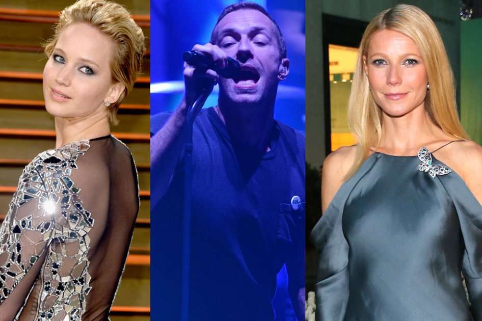 Jennifer Lawrence, Chris Martin y Gwyneth Paltrow.