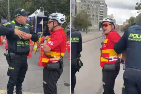 Guardián de la ciclovía resultó capturado por reclamar una imprudencia a policías