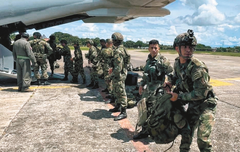 RESTRICTED TO EDITORIAL USE - MANDATORY CREDIT "AFP PHOTO / COLOMBIAN ARMY " - NO MARKETING - NO ADVERTISING CAMPAIGNS - DISTRIBUTED AS A SERVICE TO CLIENTS
/ RESTRICTED TO EDITORIAL USE - MANDATORY CREDIT "AFP PHOTO / COLOMBIAN ARMY " - NO MARKETING - NO