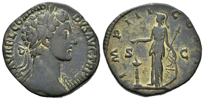 Sestercio del emperador Cómodo (179 dC)