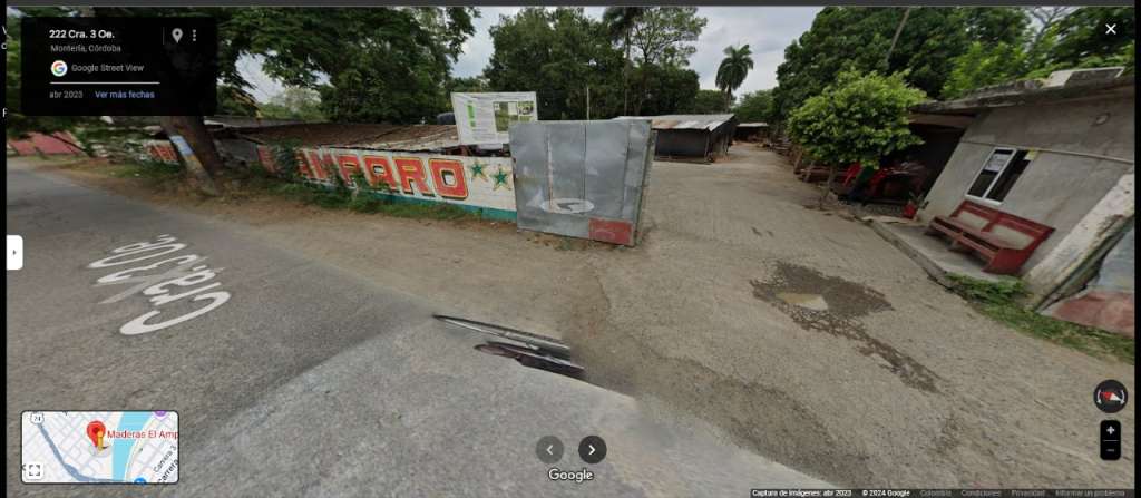 Esta es la sede de Maderas El Amparo, en Montería, Córdoba./ Imagen tomada de Google Maps.