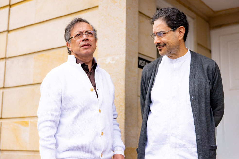 El presidente Gustavo Petro y el senador Iván Cepeda se runieron este 26 de junio en la Casa de Nariño luego de perder las elecciones presidenciales en la segunda vuelta.